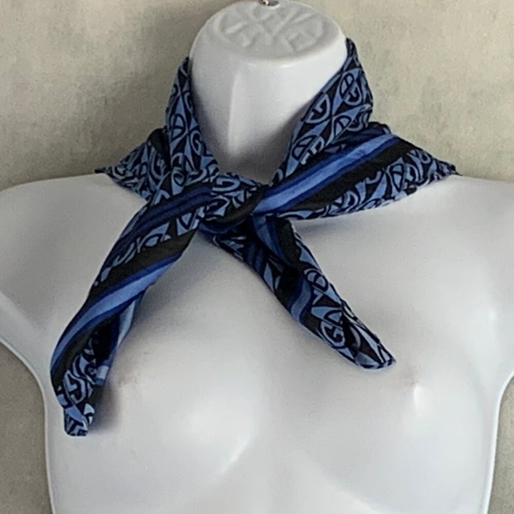 Giani Bernini Women's Logo Diamond Print Bandana Scarf, Blue, One Size